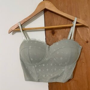 Say What? Green Bustier Bra Intimates